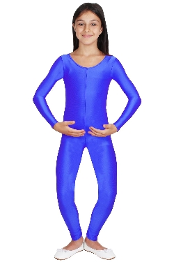 TUTA DANZA ACCADEMICA LYCRA BLU BAMBINA